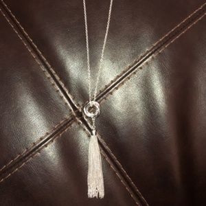 Silver Long Tassel Necklace
